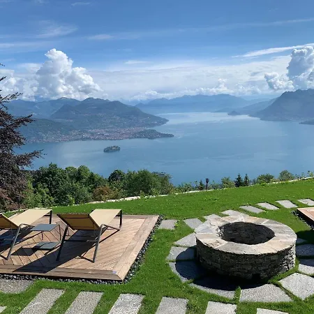 فندق مبيت وإفطار Private Luxury & Silence Retreat With Spectacular View Over The Maggiore ستريزا