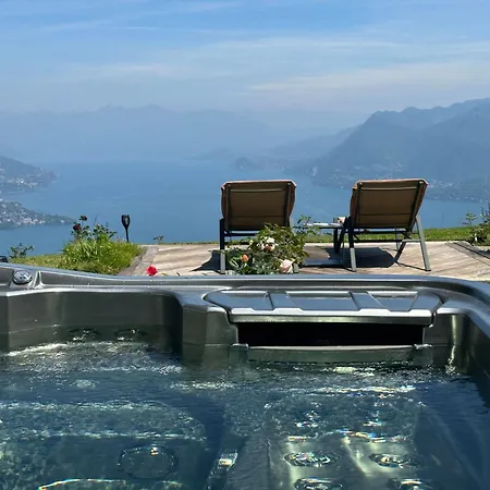 فندق مبيت وإفطار Private Luxury & Silence Retreat With Spectacular View Over The Maggiore ستريزا